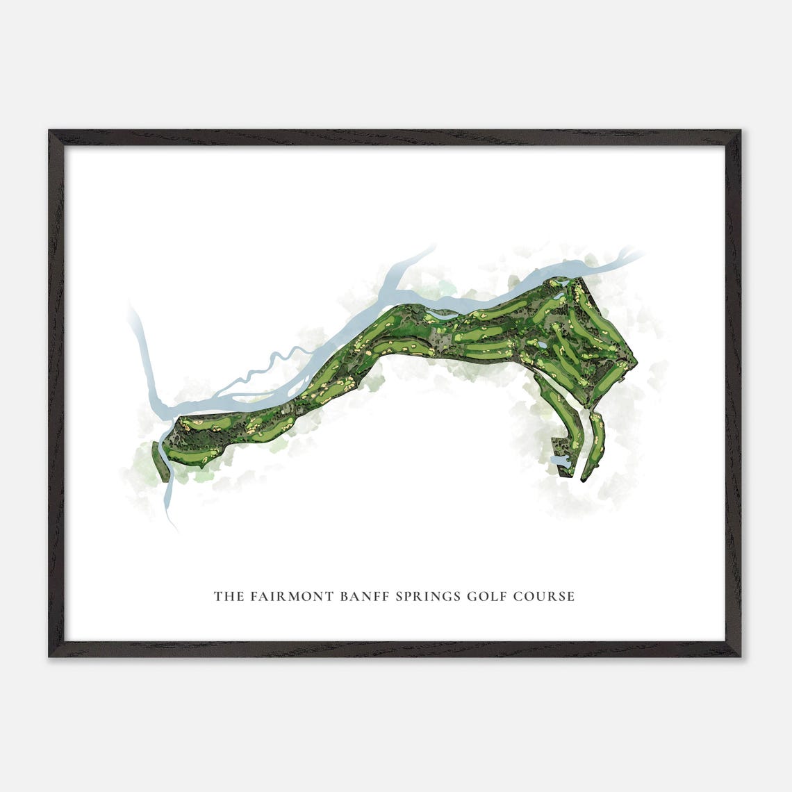 Fairmont Banff Springs Golf Course Classic Watercolor Map Poster - Image 4