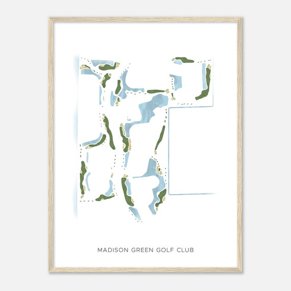 Madison Green Golf Club Florida Modern Watercolor Map Golfer Gift Golf Wall Art Golf Poster Print Course Layout