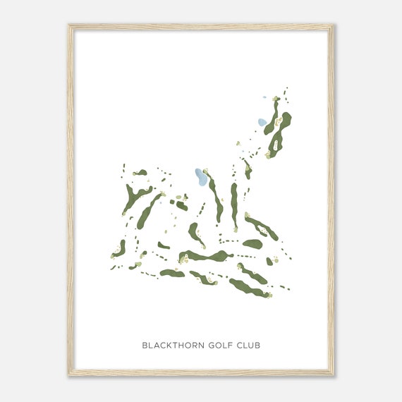 Blackthorn Golf Club Indiana Modern Watercolor Map Golfer Gift Golf Wall Art Golf Poster Print Course Layout