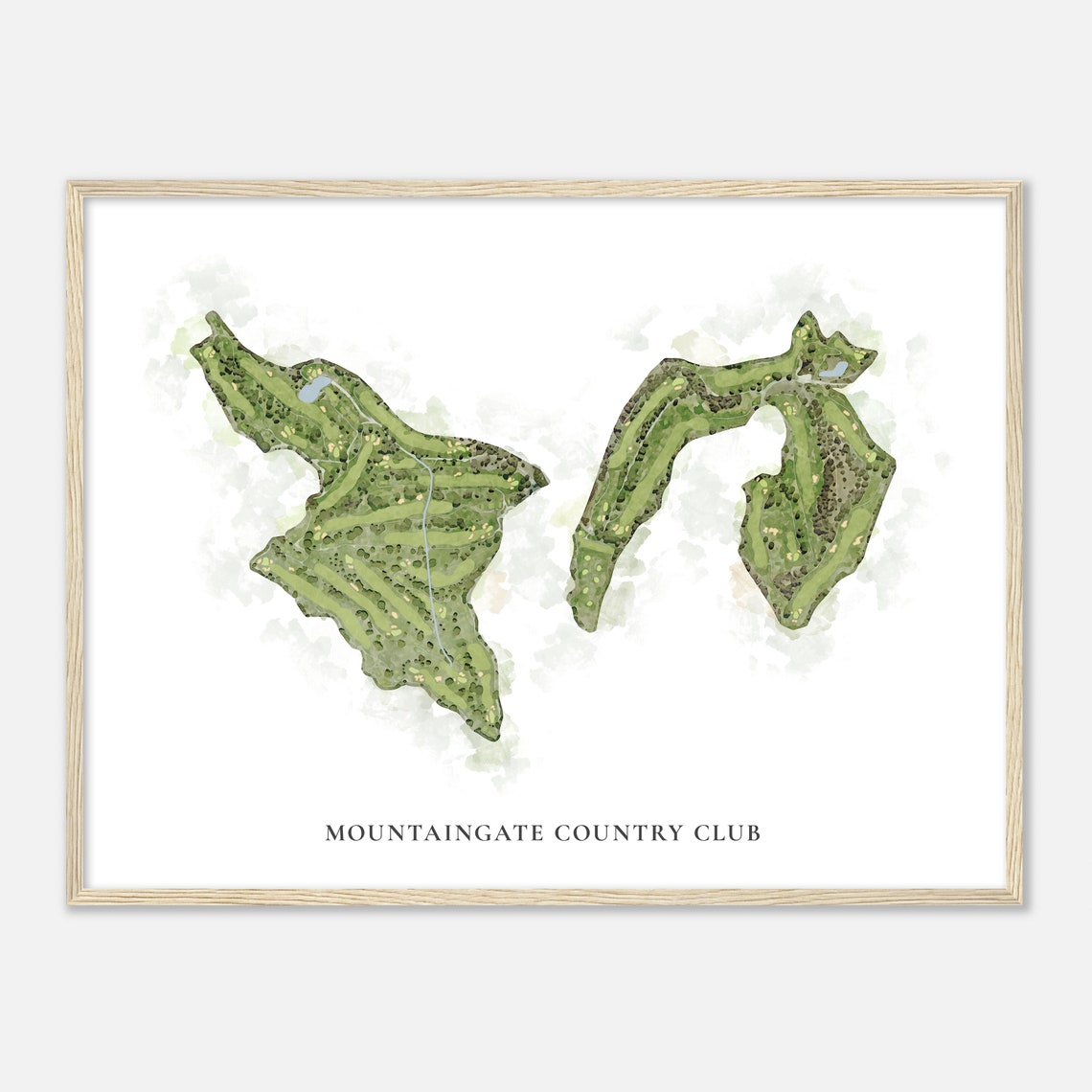 Mountaingate Country Club Watercolor Golf Course Map Art Sports Poster - Image 2
