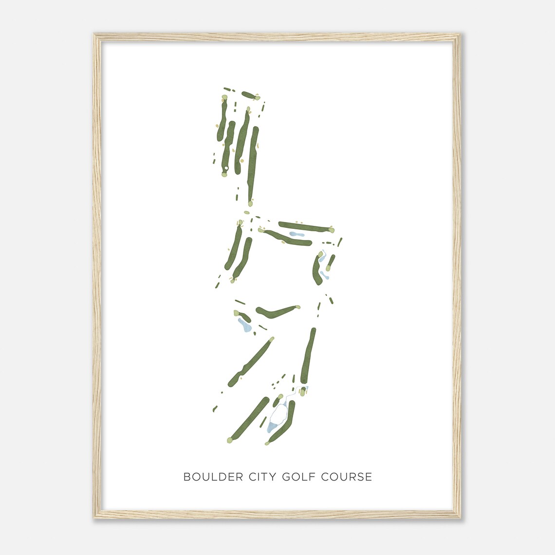 Boulder City Golf Course Nevada Modern Watercolor Map Golfer Gift Golf Wall Art Golf Poster Print Course Layout - Image 2