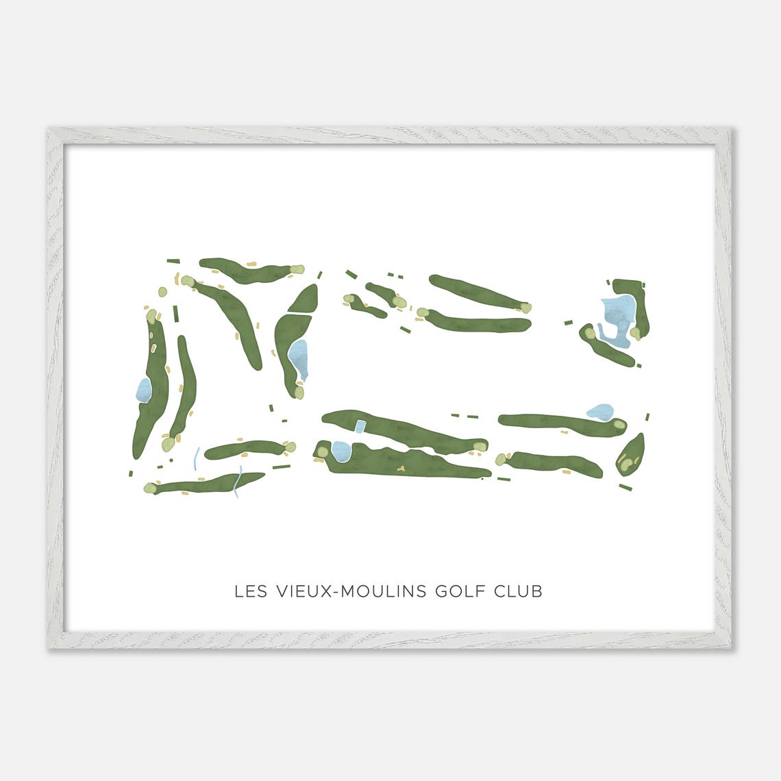 Les Vieux Moulins Golf Club Gatineau Canada Modern Map Poster - Image 3