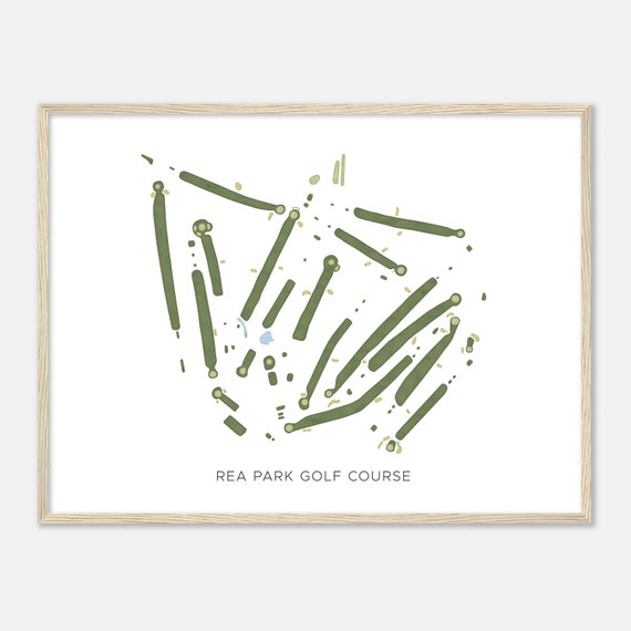 Rea Park Golf Course Indiana Modern Watercolor Map Golfer Gift Golf Wall Art Golf Poster Print Course Layout