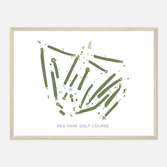 Rea Park Golf Course Modern Minimalist Golf Course Map Poster