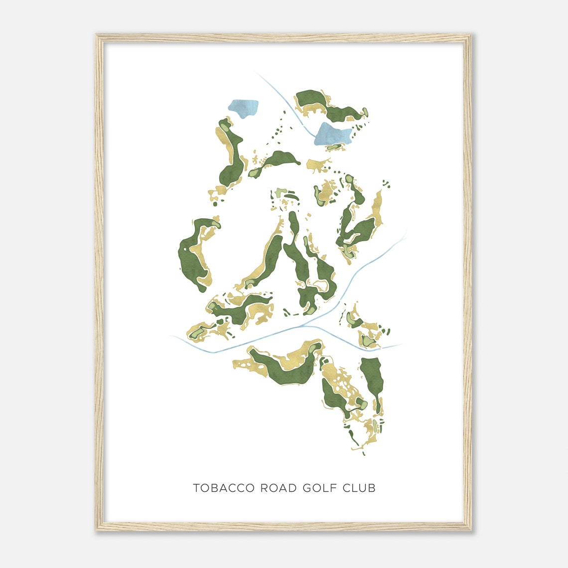 Tobacco Road Golf Club North Carolina Golf Course Map Poster