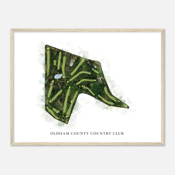 Oldham County Country Club Kentucky Classic Watercolor Golf Map Poster