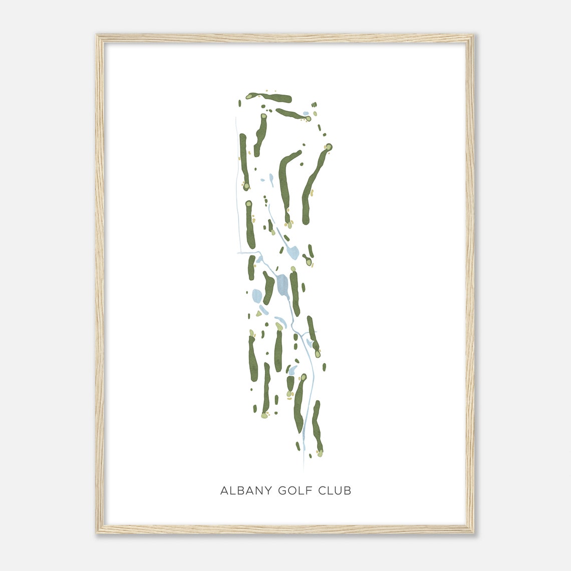 Albany Golf Club Course Minnesota Modern Watercolor Map Poster - Image 2