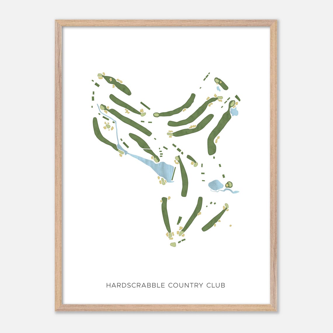 Hardscrabble Country Club Modern Minimalist Golf Map Art Poster - Image 6