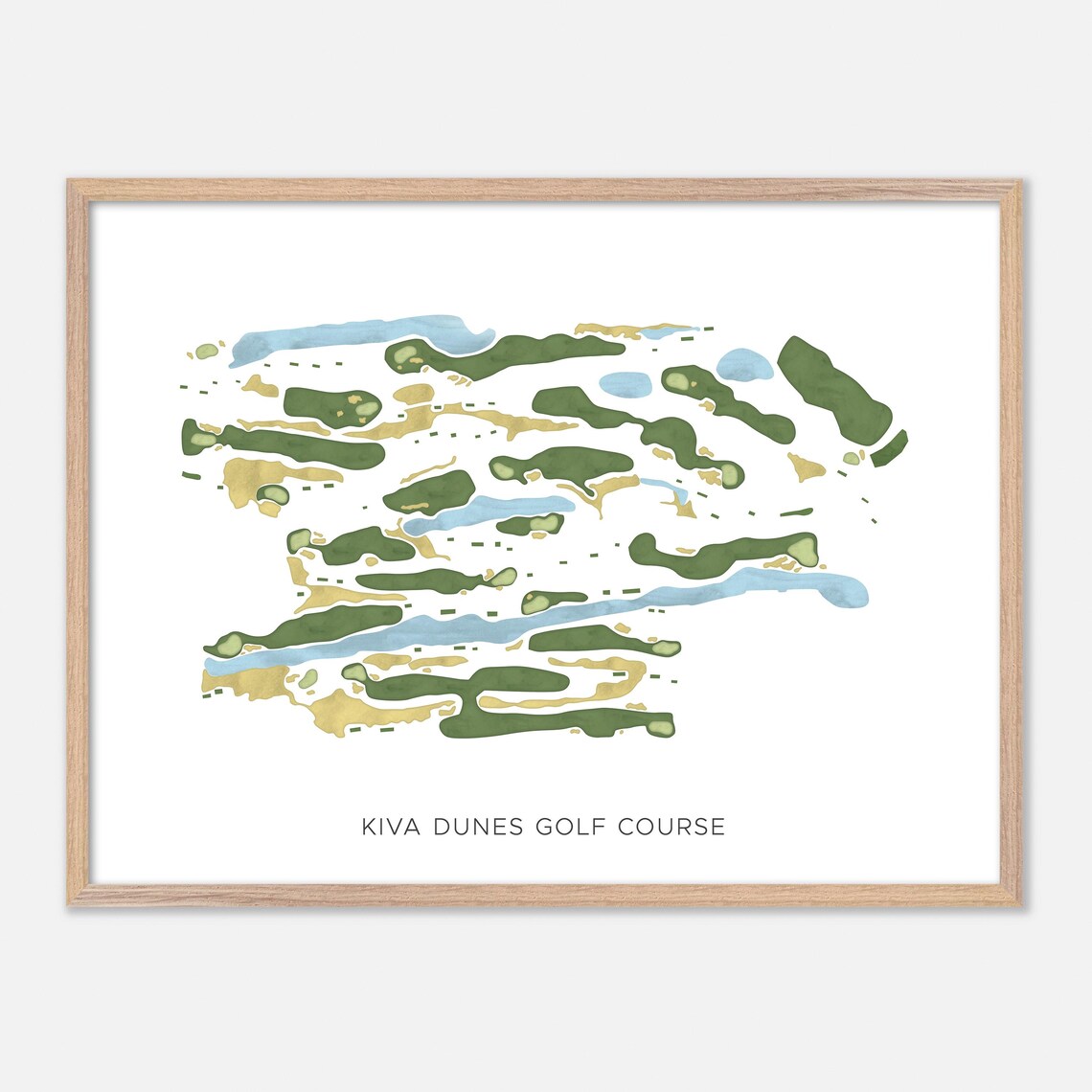 Kiva Dunes Golf Course Gulf Shores Alabama Map Print