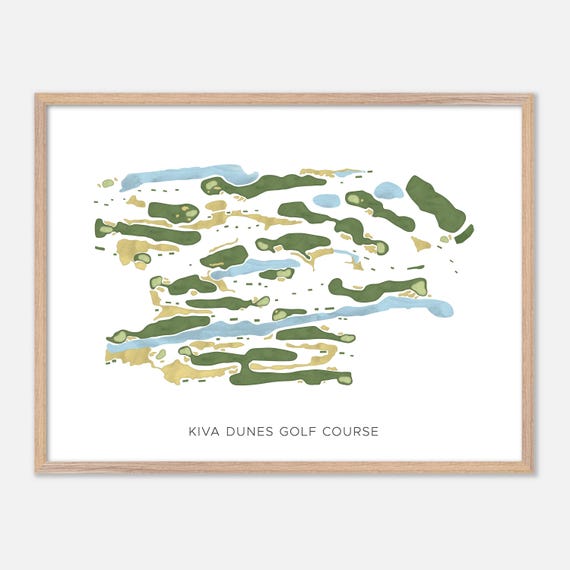 Kiva Dunes Golf Course Gulf Shores Alabama Map Print
