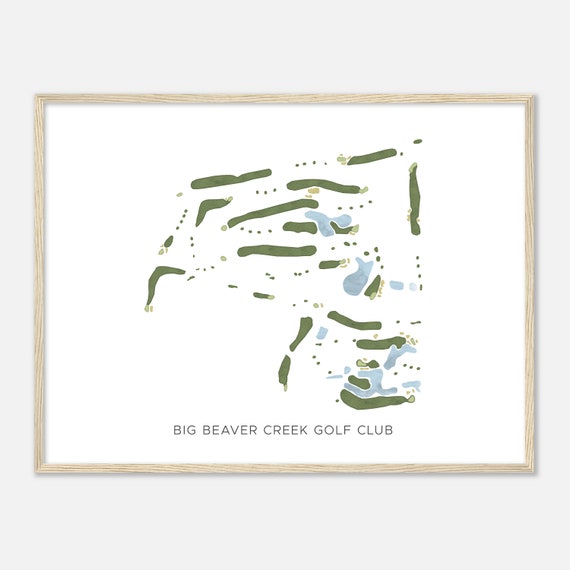 Big Beaver Creek Golf Club Ohio Modern Watercolor Map Golfer Gift Golf Wall Art Golf Poster Print Course Layout