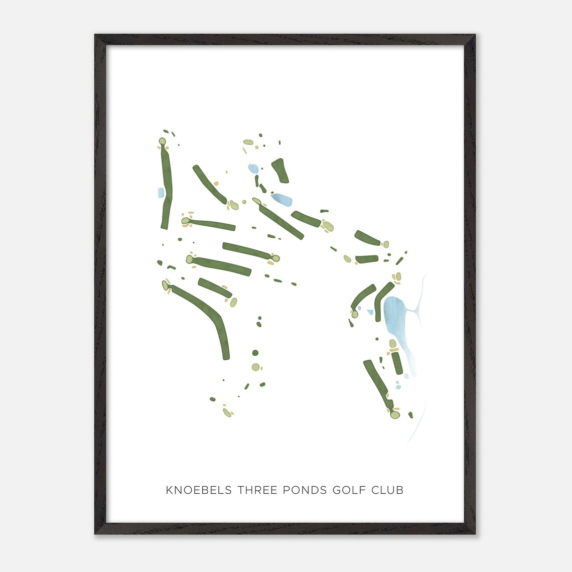 Knoebels Three Ponds Golf Club Elysburg Pennsylvania Modern Watercolor Poster - Image 3