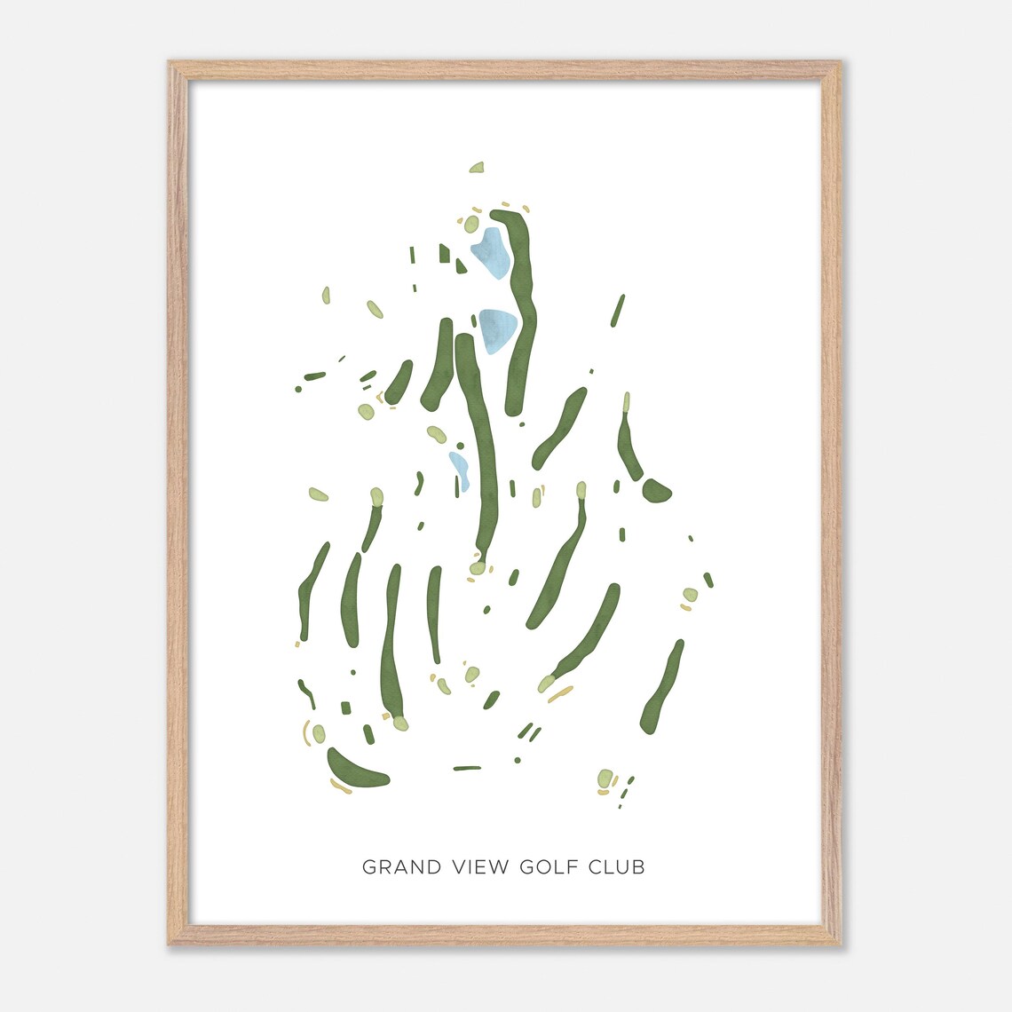 Grand View Golf Club North Braddock Pennsylvania Modern Watercolor Golf Map Poster - Image 6