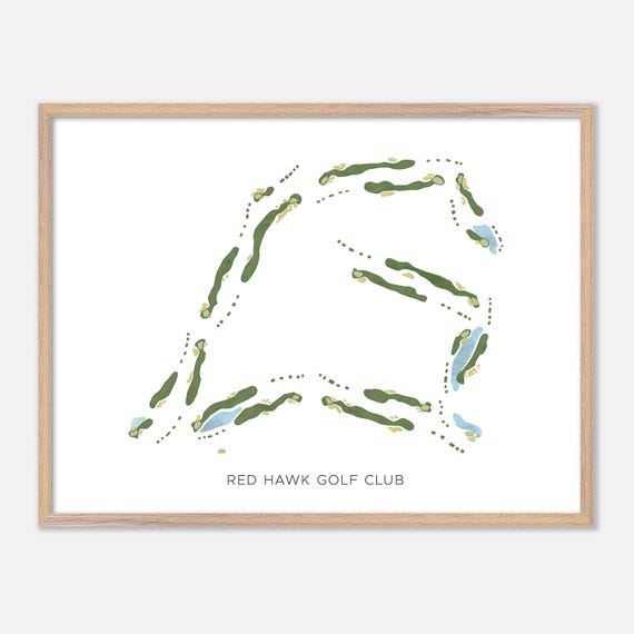 Red Hawk Golf Club In Las Cruces New Mexico Modern Watercolor Map Golfer Gift Golf Wall Art Golf Poster Print Course Layout