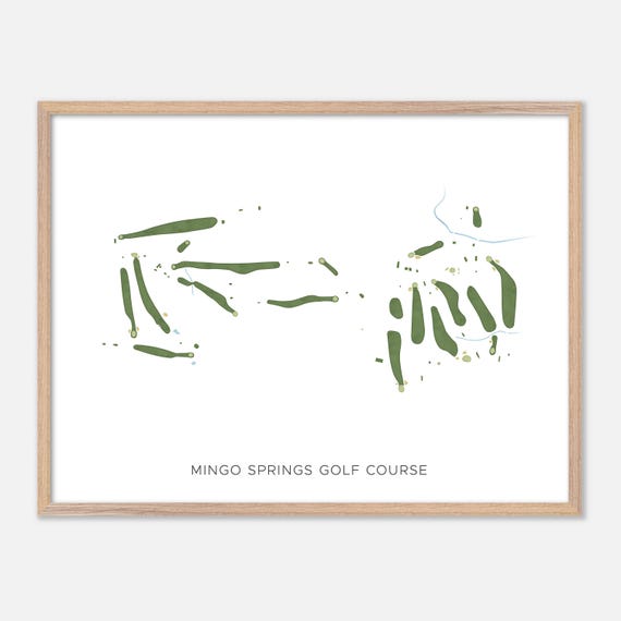 Mingo Springs Golf Course In Rangeley Maine Modern Watercolor Map Golfer Gift Golf Wall Art Golf Poster Print Course Layout