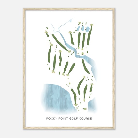 Rocky Point Golf Course Maryland Modern Watercolor Golf Course Map Poster