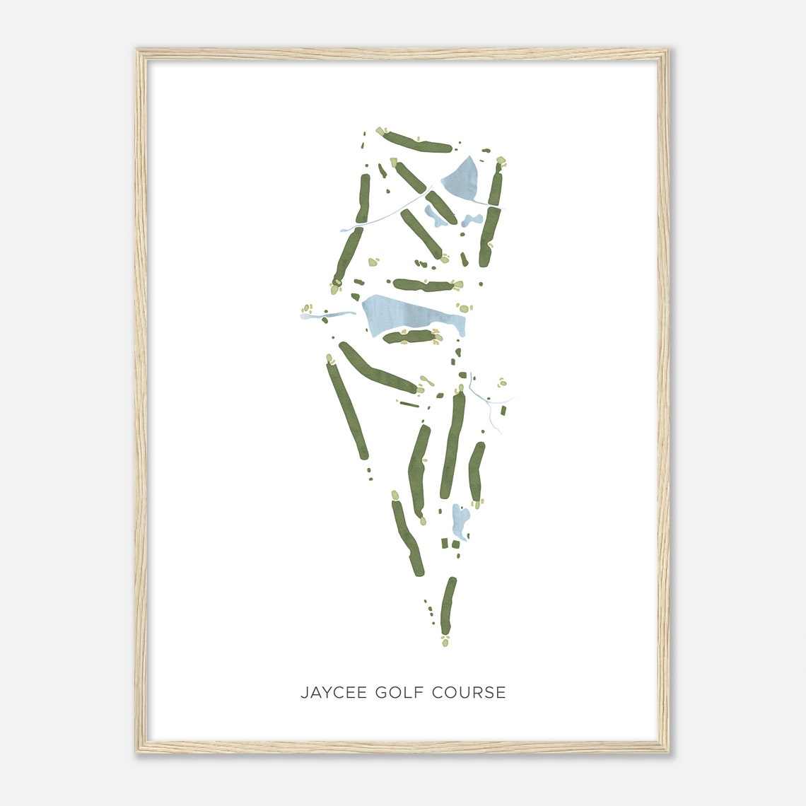 Jaycee Golf Course Ohio Modern Watercolor Map Golfer Gift Golf Wall Art Golf Poster Print Course Layout - Image 2