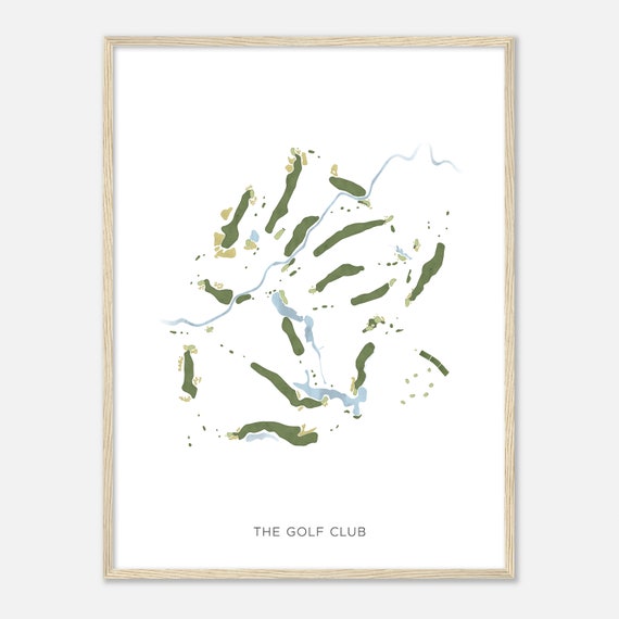 The Golf Club Ohio Modern Watercolor Map Golfer Gift Golf Wall Art Golf Poster Print Course Layout
