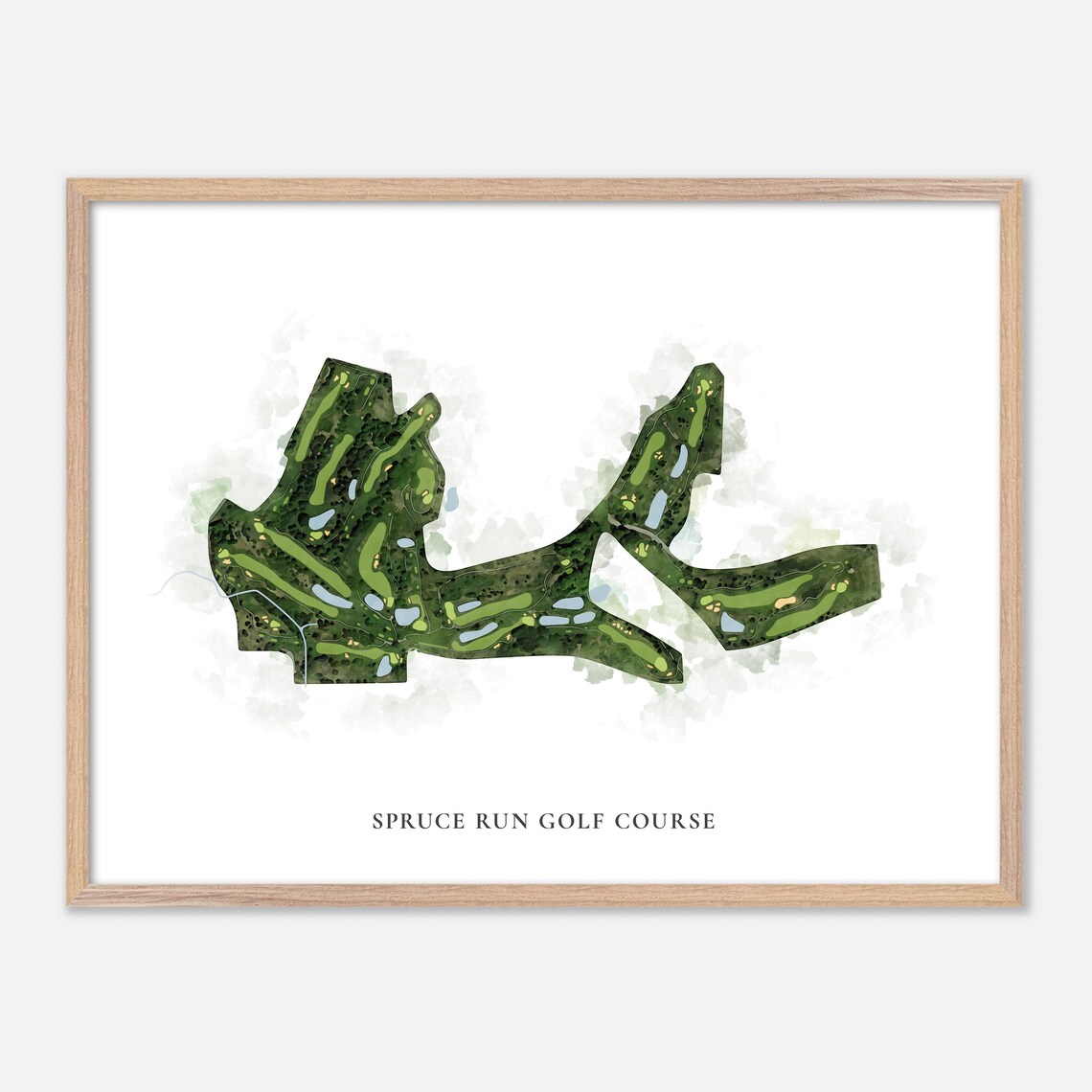 Spruce Run Golf Course Acme Michigan Classic Watercolor Poster