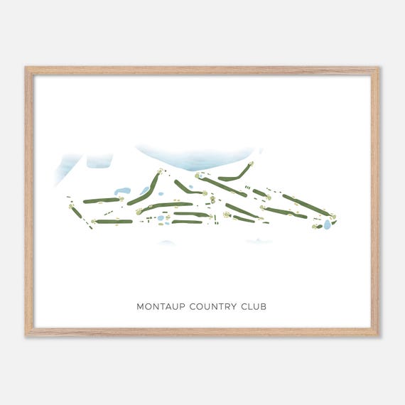 Montaup Country Club In Portsmouth Rhode Island Modern Watercolor Map Golfer Gift Golf Wall Art Golf Poster Print Course Layout