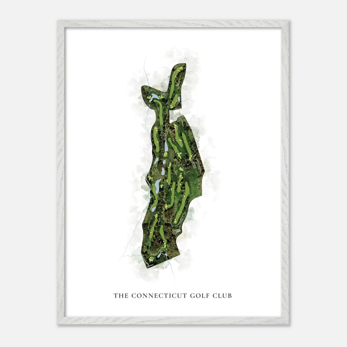 The Connecticut Golf Club Classic Watercolor Course Map Poster - Image 2