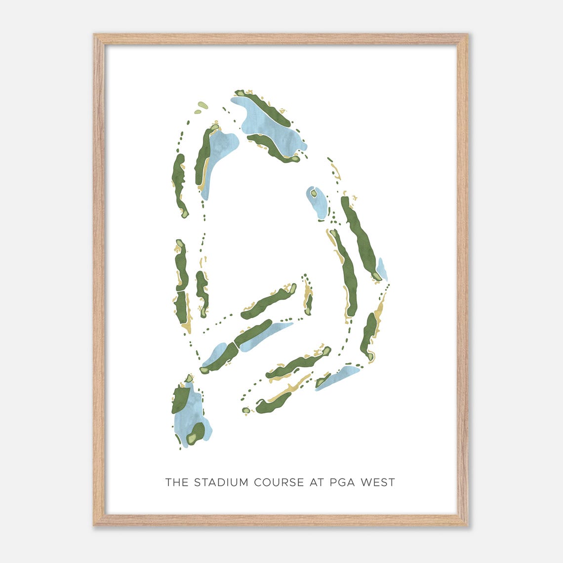 The Stadium Course at PGA West La Quinta CA Modern Golf Poster - Image 2
