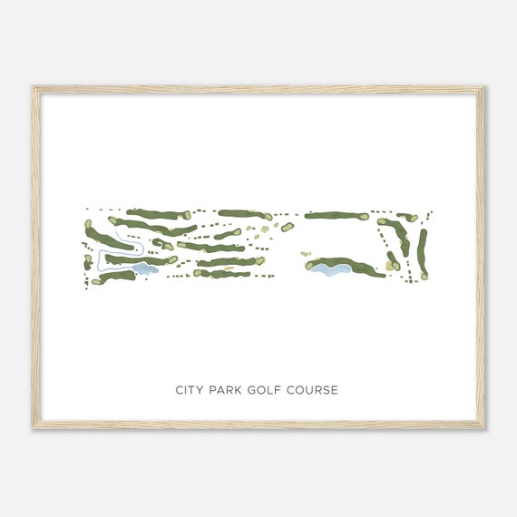 City Park Golf Course Colorado Modern Watercolor Map Golfer Gift Golf Wall Art Golf Poster Print Course Layout