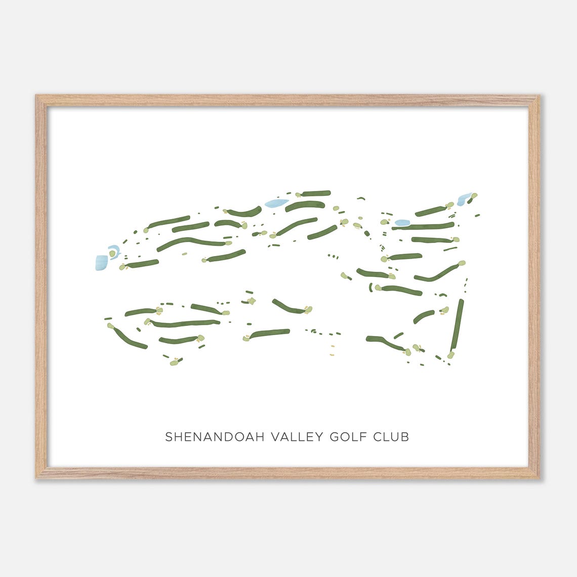 Shenandoah Valley Golf Club Virginia Modern Watercolor Map Poster