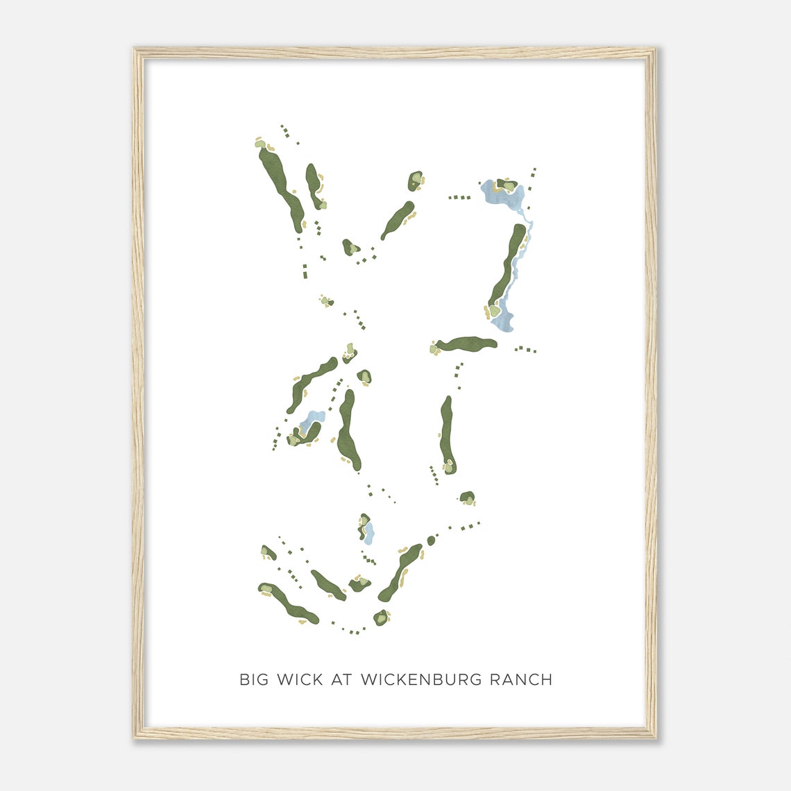 Big Wick at Wickenburg Ranch Minimalist Modern Course Map Poster