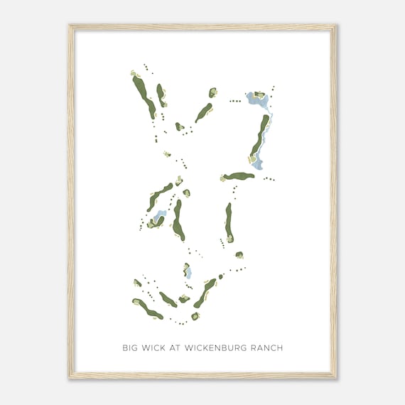 Big Wick At Wickenburg Ranch Arizona Modern Watercolor Map Golfer Gift Golf Wall Art Golf Poster Print Course Layout