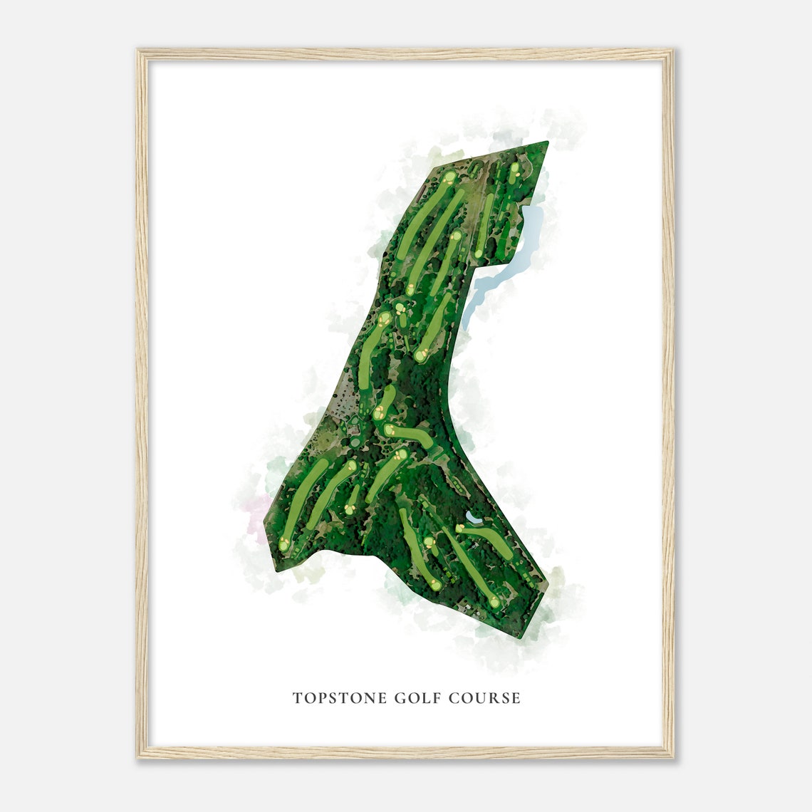 Topstone Golf Course Classic Watercolor Golf Course Layout Map Poster - Image 2