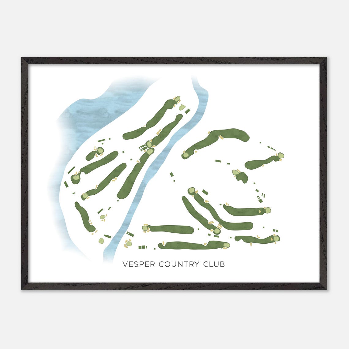 Vesper Country Club Massachusetts Modern Minimalist Golf Poster - Image 5