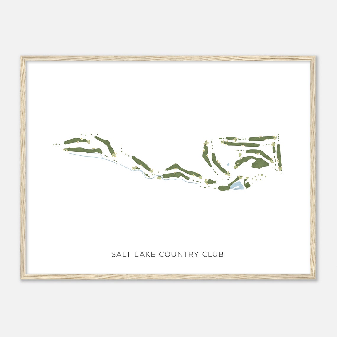 Salt Lake Country Club Utah Minimalist Golf Course Map Art Print - Image 2