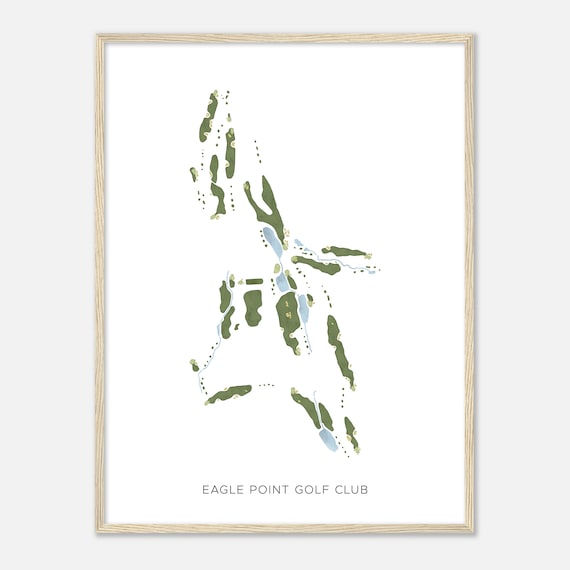 Eagle Point Golf Club Oregon Modern Watercolor Map Golfer Gift Golf Wall Art Golf Poster Print Course Layout