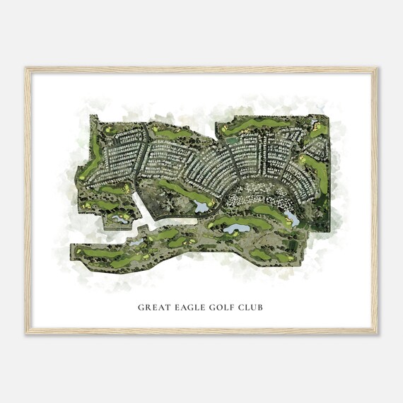 Great Eagle Golf Club Arizona Classic Watercolor Map Golfer Gift Golf Wall Art Golf Poster Print Course Layout