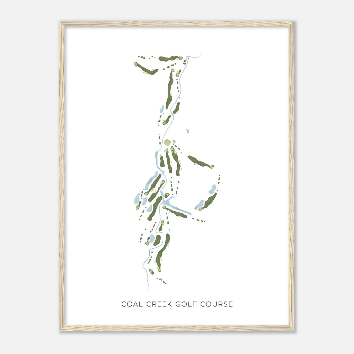 Coal Creek Golf Course Colorado Modern Watercolor Map Golfer Gift Golf Wall Art Golf Poster Print Course Layout - Image 2