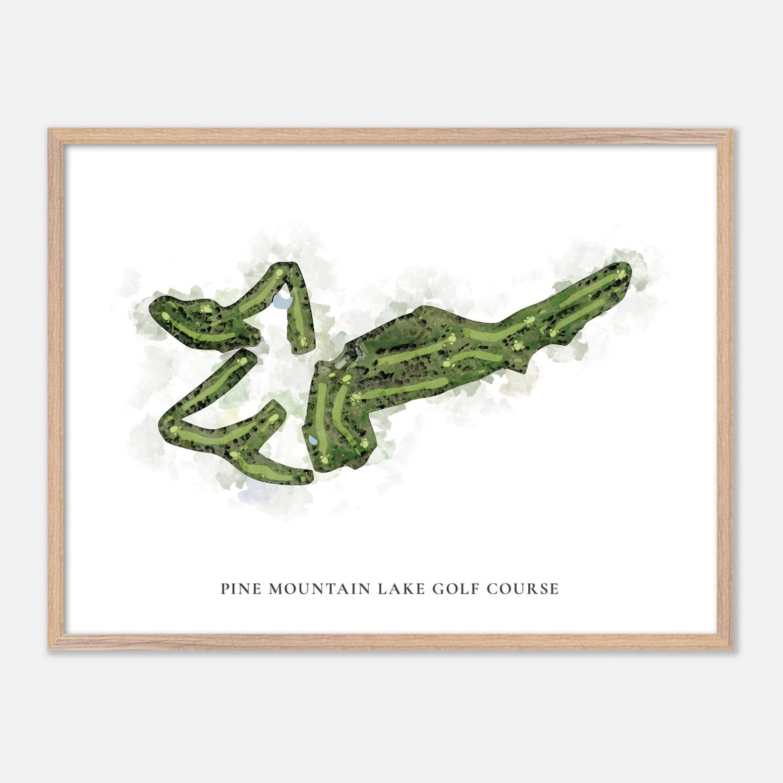 Pine Mountain Lake Golf Course Classic Watercolor Map Poster