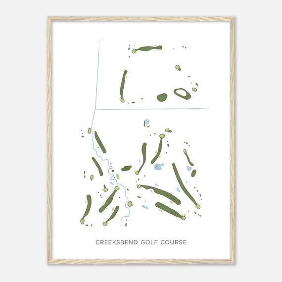 Creeksbend Golf Course Minnesota Modern Watercolor Map Golfer Gift Golf Wall Art Golf Poster Print Course Layout