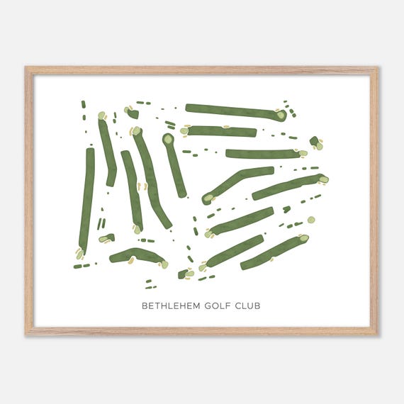 Bethlehem Golf Club In Bethlehem Pennsylvania Modern Watercolor Map Golfer Gift Golf Wall Art Golf Poster Print Course Layout
