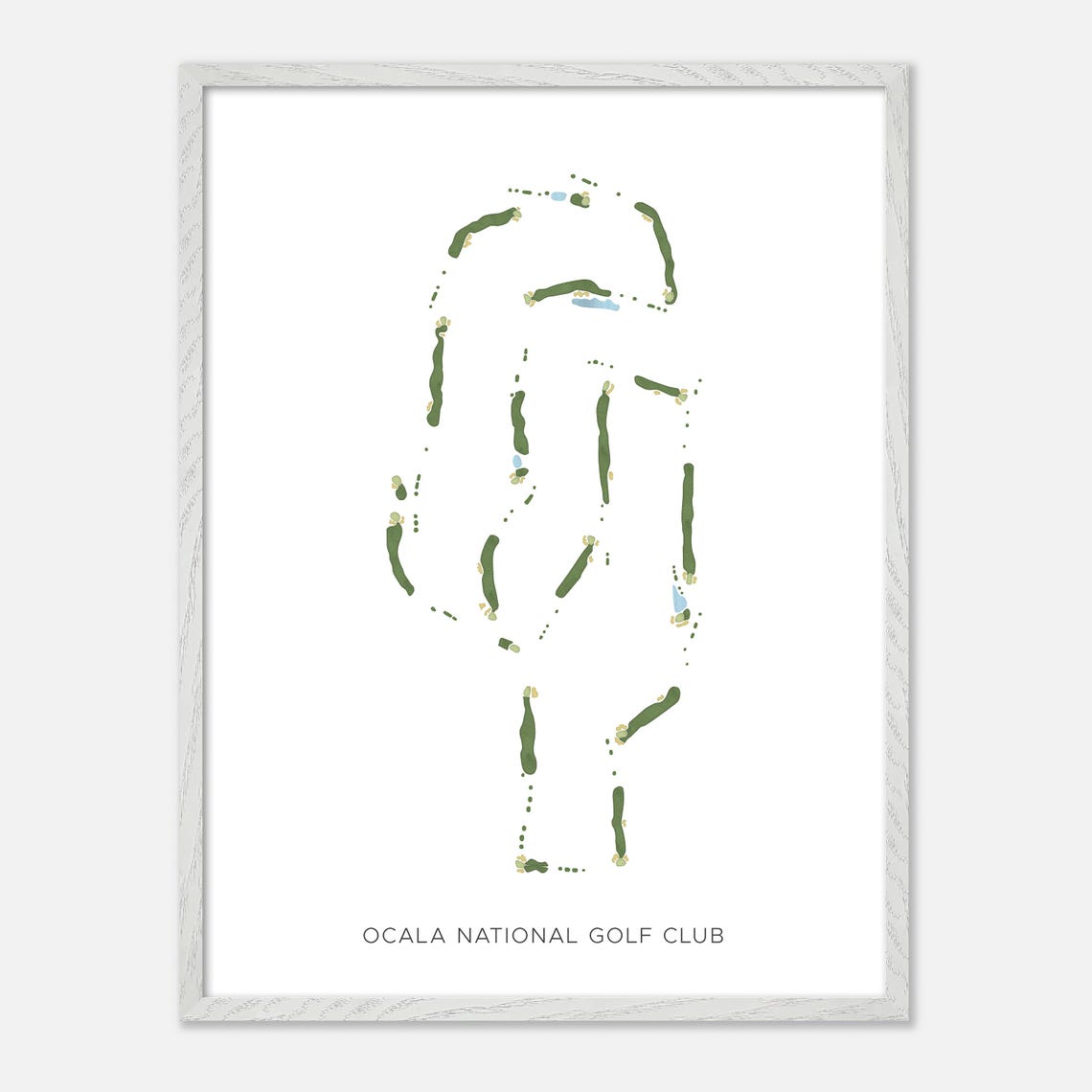 Ocala National Golf Club Modern Minimalist Watercolor Map Poster - Image 2