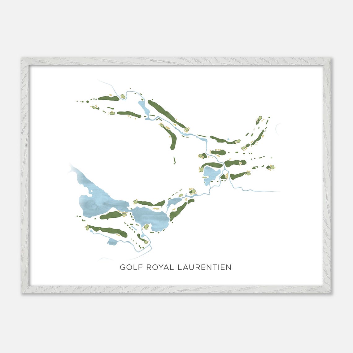 Golf Royal Laurentien Canada Modern Watercolor Golf Map Poster - Image 3
