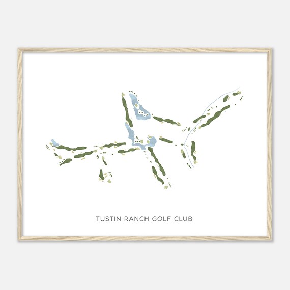 Tustin Ranch Golf Club California Modern Watercolor Map Golfer Gift Golf Wall Art Golf Poster Print Course Layout