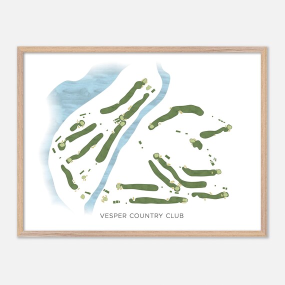 Vesper Country Club Massachusetts Modern Minimalist Golf Poster