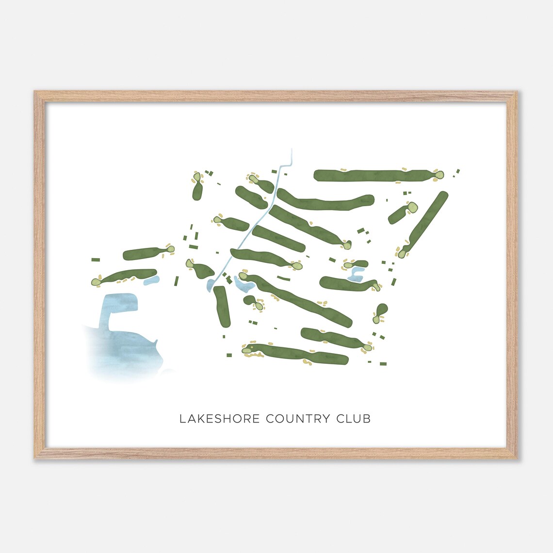 Lakeshore Country Club Cicero New York Modern Watercolor Map Poster