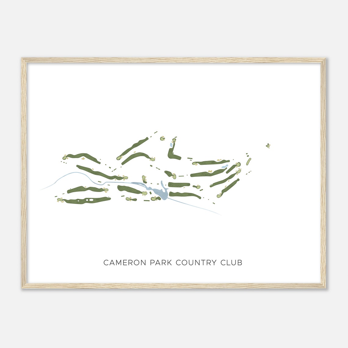 Cameron Park Country Club Minimalist Watercolor Golf Map Poster - Image 2