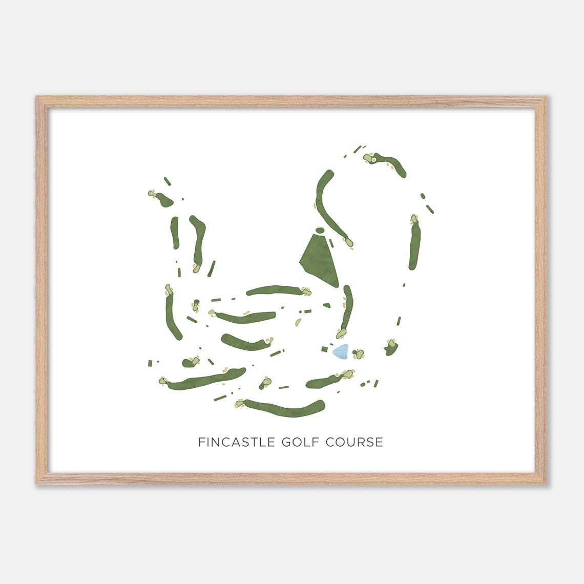 Fincastle Golf Course Bluefield Virginia Modern Watercolor Poster