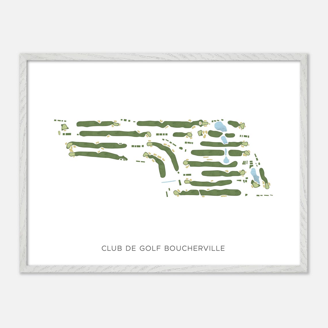 Club de Golf Boucherville Canada Minimalist Watercolor Golf Map Poster - Image 3