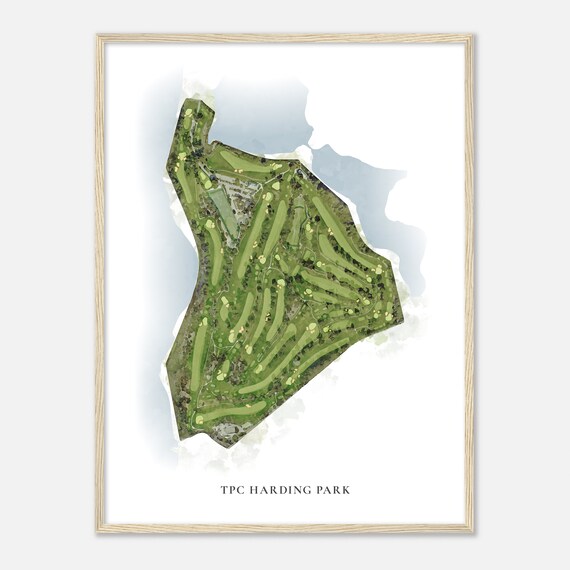 Tpc Harding Park California Classic Watercolor Map Golfer Gift Golf Wall Art Golf Poster Print Course Layout