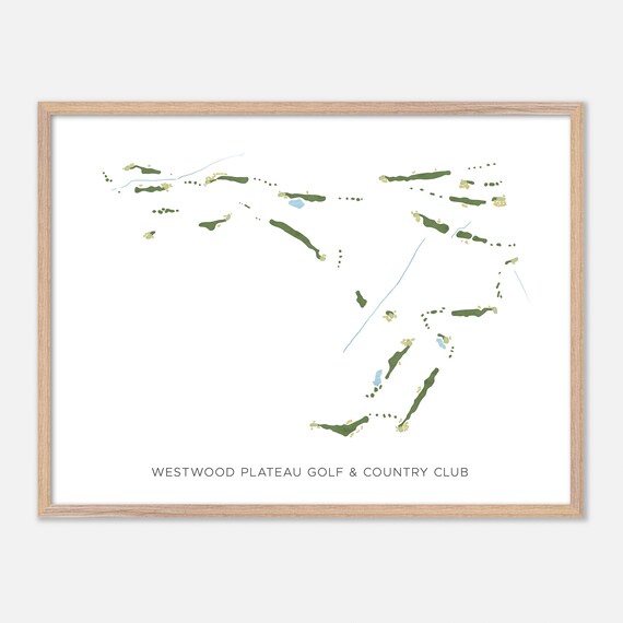 Westwood Plateau Golf & Country Club Coquitlam Canada Modern Watercolor Course Map Poster