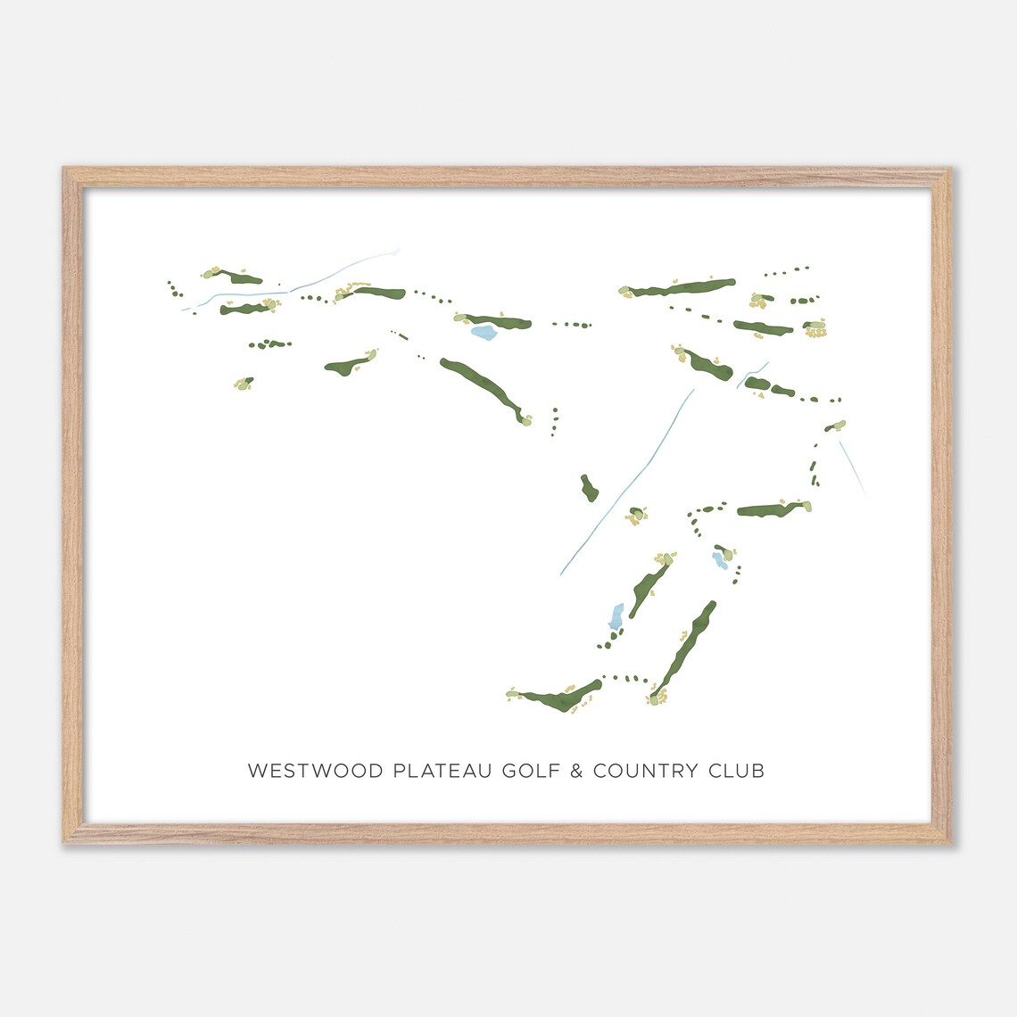 Westwood Plateau Golf & Country Club Coquitlam Canada Modern Watercolor Course Map Poster